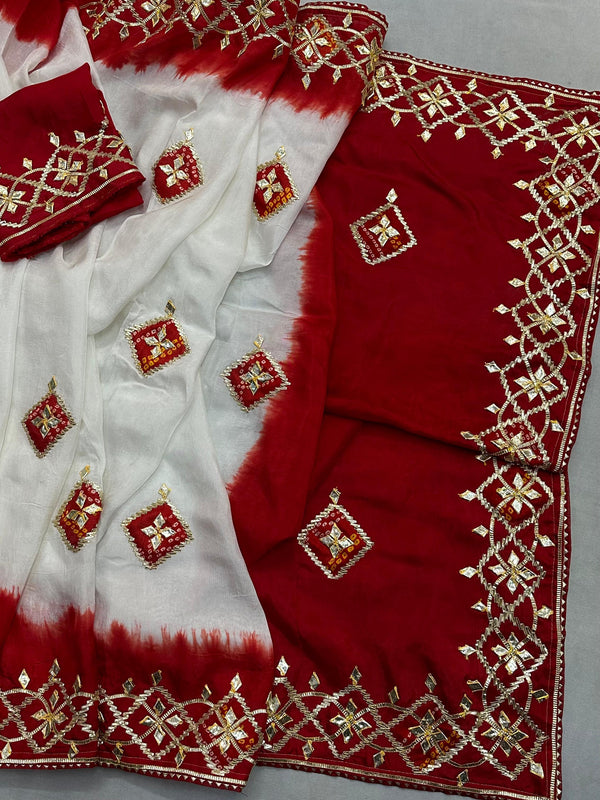 Pure Upada Silk Gota Saree