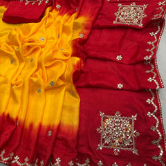 Pure Upada Silk Gota Saree