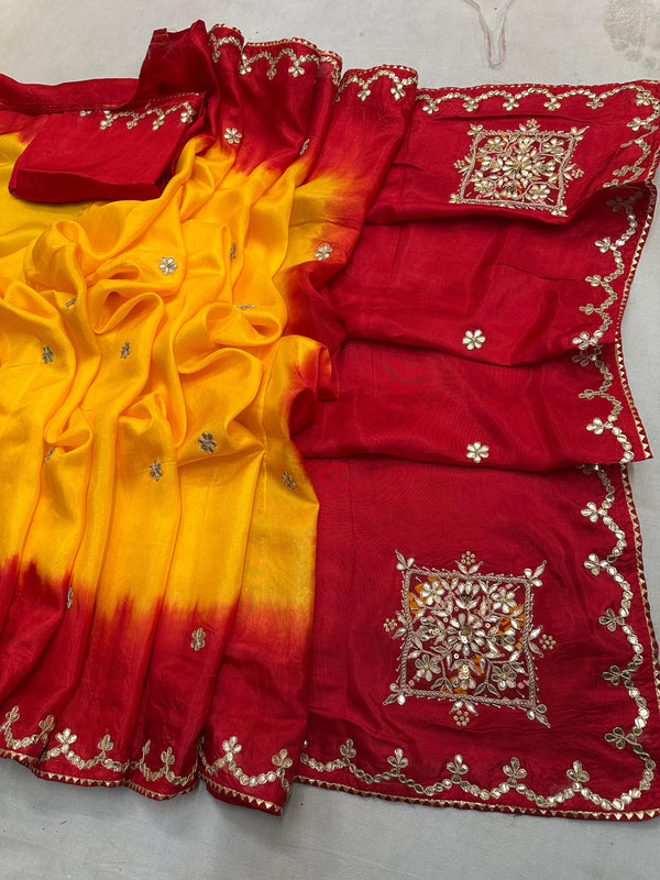 Pure Upada Silk Gota Saree