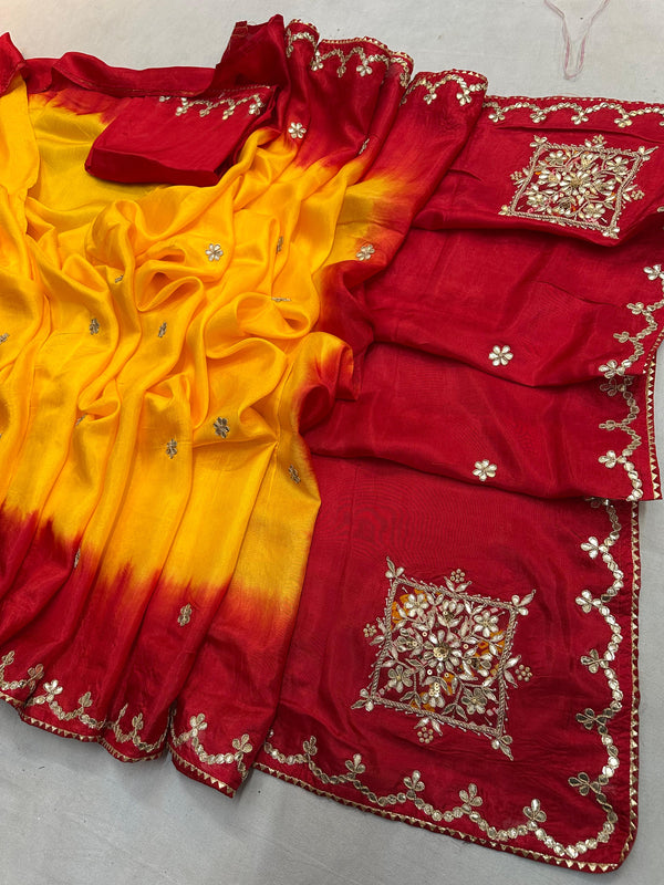 Pure Upada Silk Gota Saree