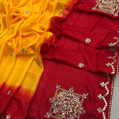 Pure Upada Silk Gota Saree