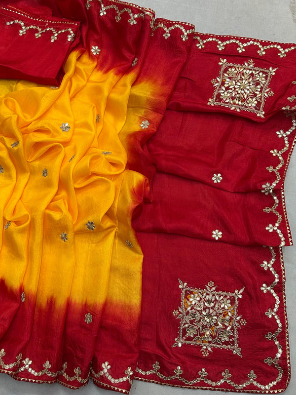 Pure Upada Silk Gota Saree