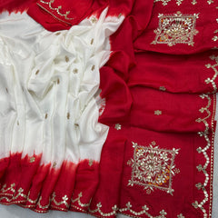 Pure Upada Silk Gota Saree