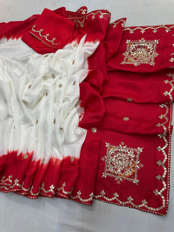 Pure Upada Silk Gota Saree