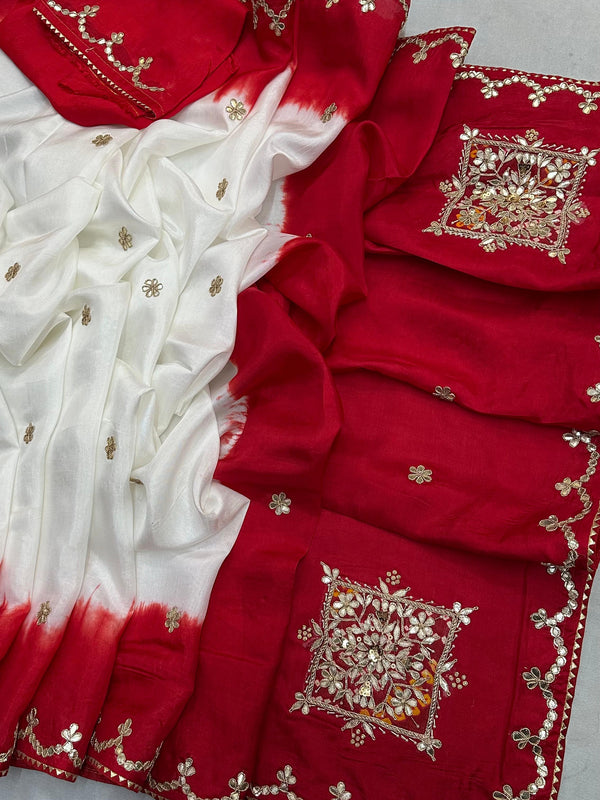 Pure Upada Silk Gota Saree