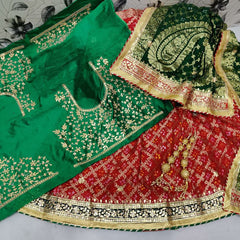 Rajasthani Bandhej Ghatchola Lehenga