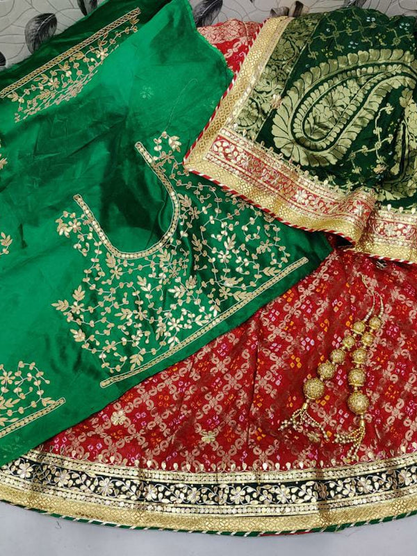 Rajasthani Bandhej Ghatchola Lehenga