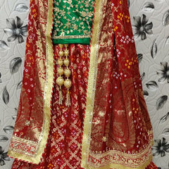 Rajasthani Bandhej Ghatchola Lehenga
