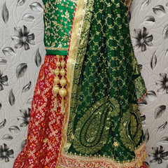 Rajasthani Bandhej Ghatchola Lehenga