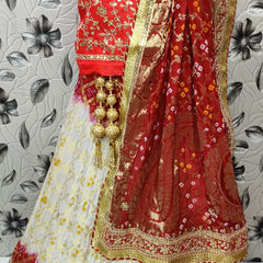 Rajasthani Bandhej Ghatchola Lehenga