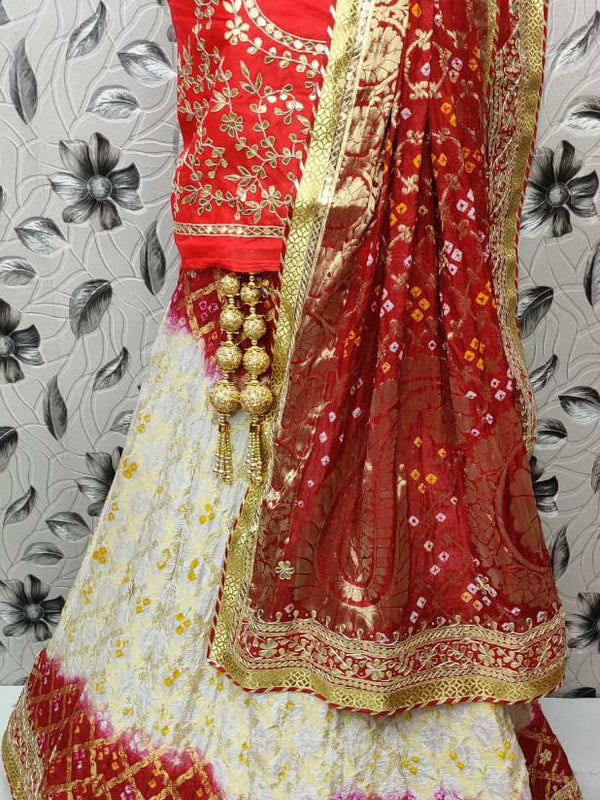 Rajasthani Bandhej Ghatchola Lehenga