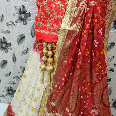 Rajasthani Bandhej Ghatchola Lehenga