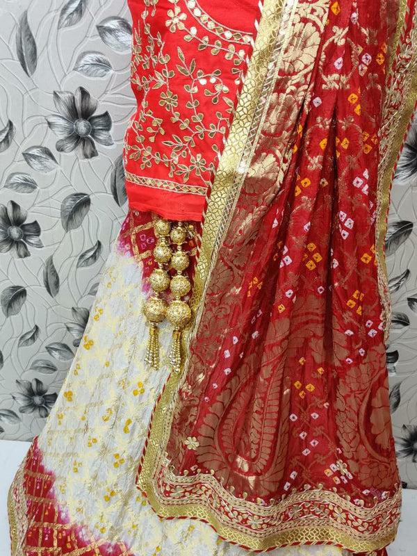 Rajasthani Bandhej Ghatchola Lehenga