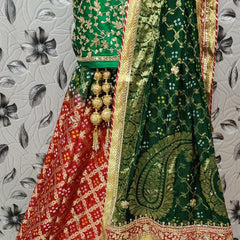 Rajasthani Bandhej Ghatchola Lehenga
