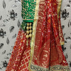 Rajasthani Bandhej Ghatchola Lehenga