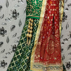 Rajasthani Bandhej Ghatchola Lehenga