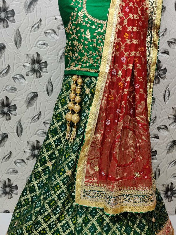 Rajasthani Bandhej Ghatchola Lehenga
