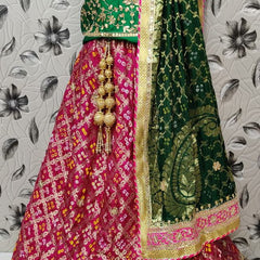 Rajasthani Bandhej Ghatchola Lehenga