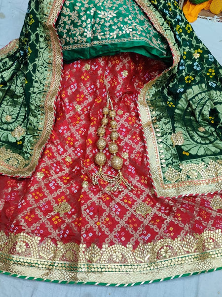 Rajasthani Bandhej Ghatchola Lehenga
