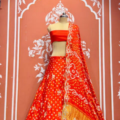 Modal Gajji Bandhej Lehenga
