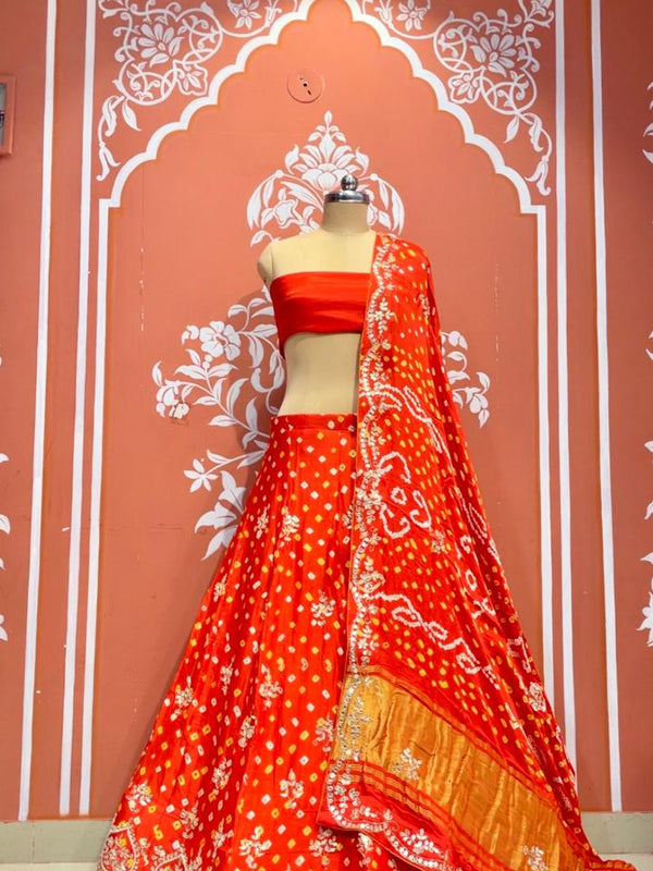 Modal Gajji Bandhej Lehenga