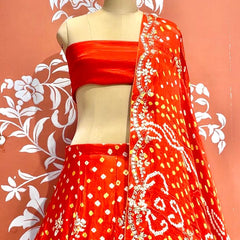 Modal Gajji Bandhej Lehenga