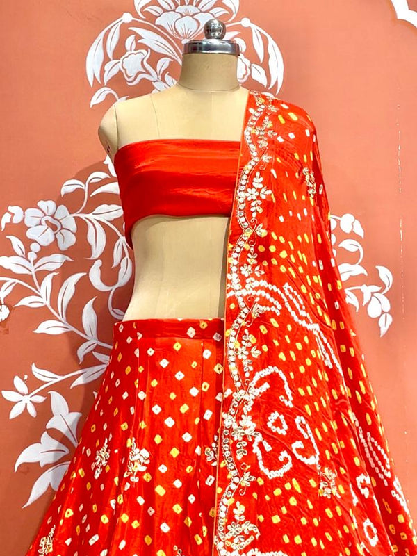 Modal Gajji Bandhej Lehenga