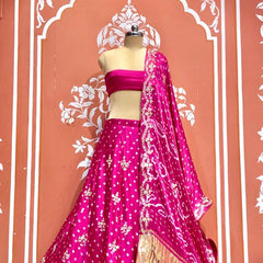Modal Gajji Bandhej Lehenga