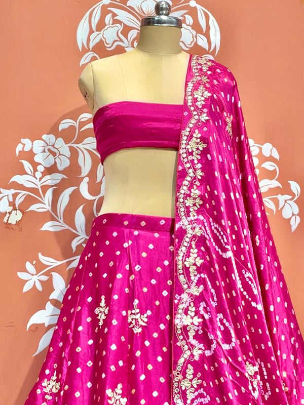 Modal Gajji Bandhej Lehenga