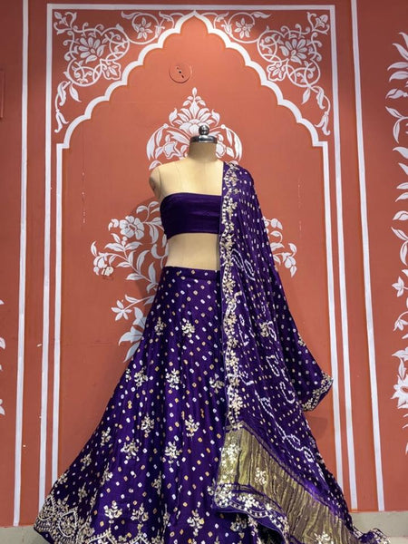Modal Gajji Bandhej Lehenga