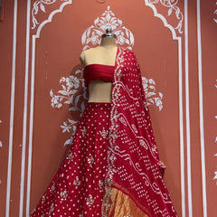 Modal Gajji Bandhej Lehenga