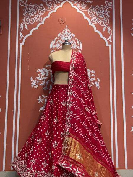 Modal Gajji Bandhej Lehenga