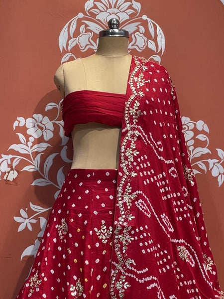 Modal Gajji Bandhej Lehenga
