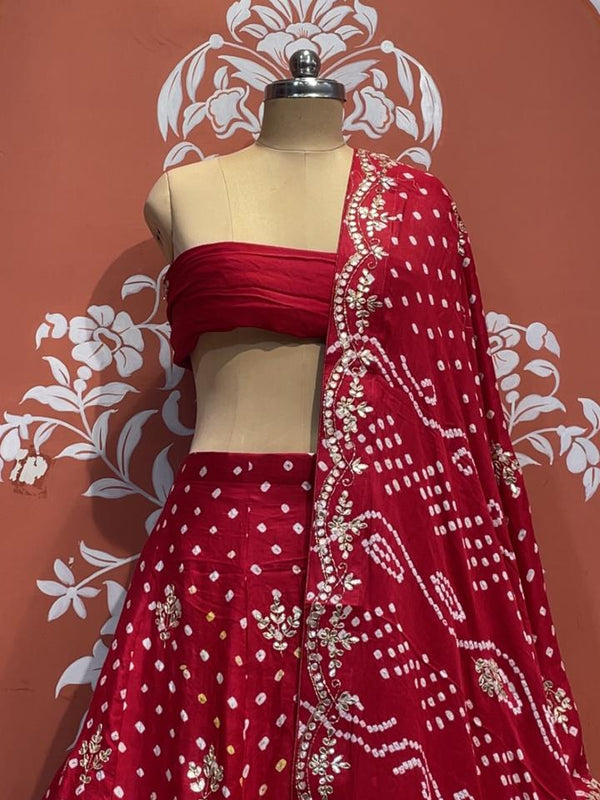 Modal Gajji Bandhej Lehenga