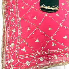 Gota Jal semi chiffon Saree