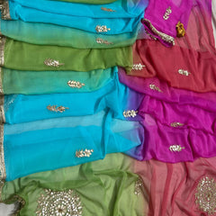 Semi Chiffon Gota Saree