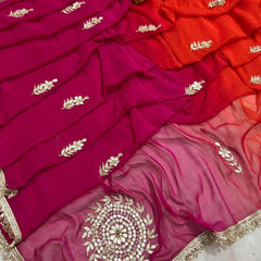 Semi Chiffon Gota Saree