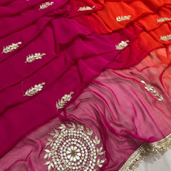 Semi Chiffon Gota Saree