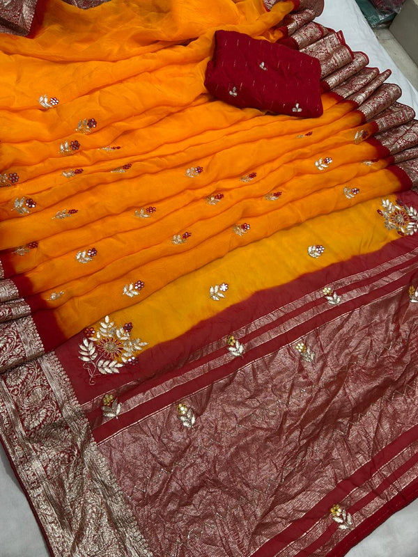 HO Silk Zari Saree