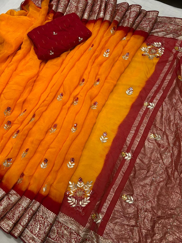 HO Silk Zari Saree