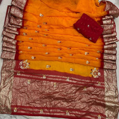 HO Silk Zari Saree