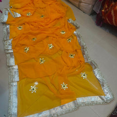 Royal Georgette kachcha Gota Saree