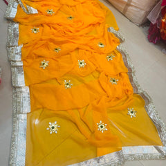 Royal Georgette kachcha Gota Saree
