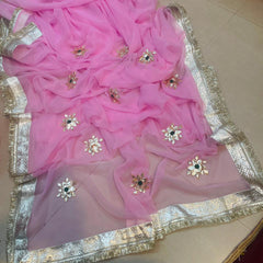 Royal Georgette kachcha Gota Saree