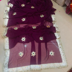 Royal Georgette kachcha Gota Saree