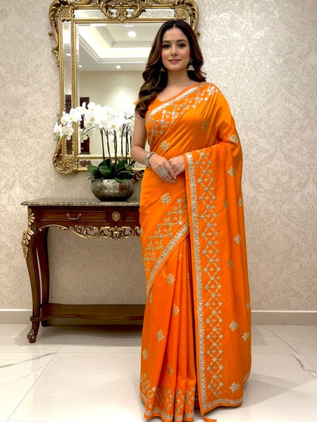 HO Silk Zari Work Saree