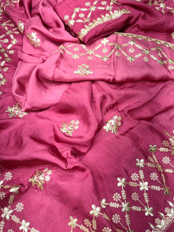 HO Silk Zari Work Saree