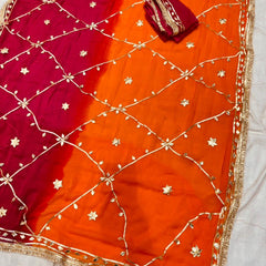 Gota Jal semi chiffon Saree