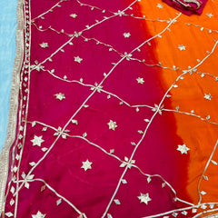 Gota Jal semi chiffon Saree