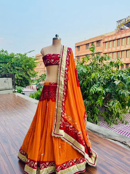 Rajasthani Gota Patti Peeliya Lehenga